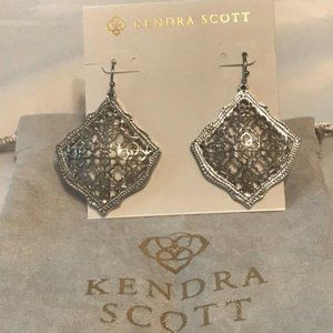 🆕Kendra Scott Kirsten Drop Filigree Earrings in Silver